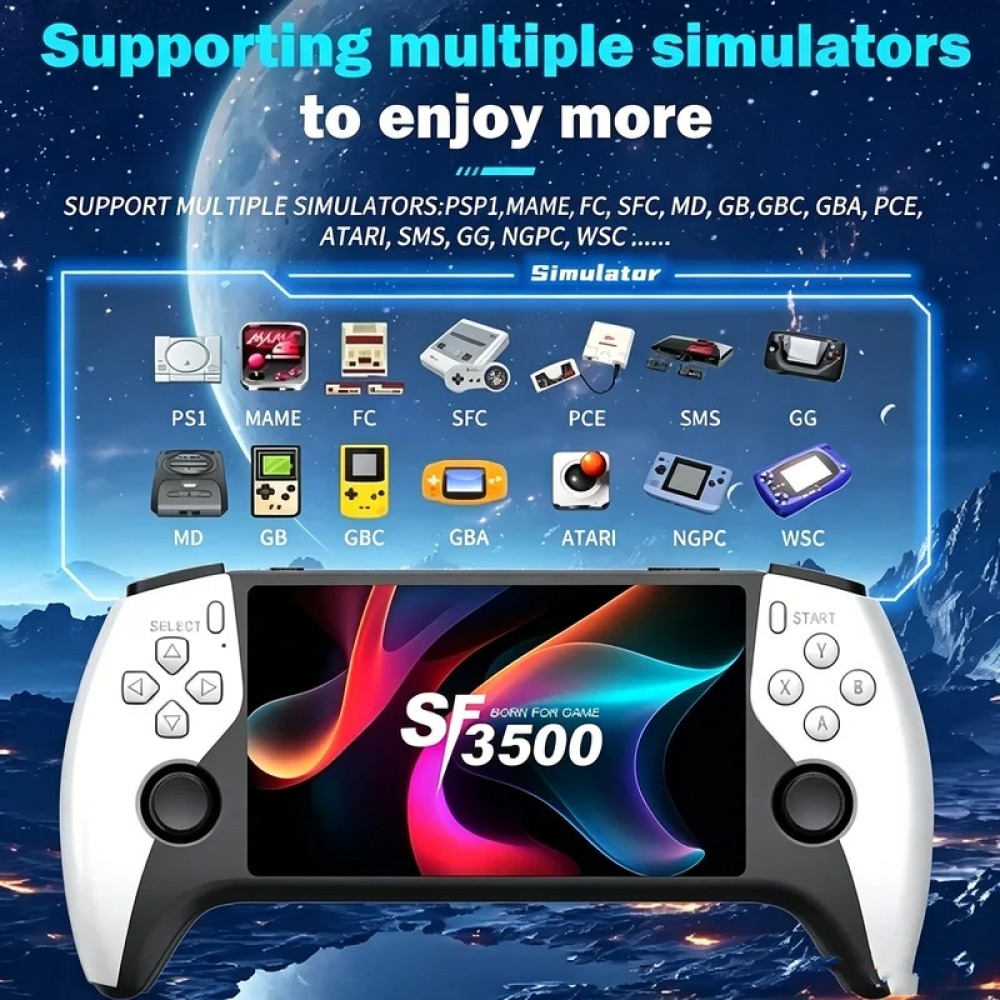 Gaming Console Latest - SF3500 เครื่องเล่นเกมพกพาขนาด 5 นิ้ว สำหรับ PS1